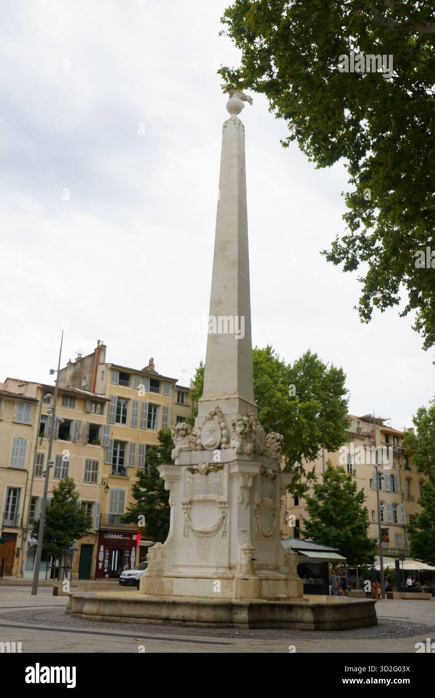 Aix-en-Provence, France - Precheurs fountain Stock Photo