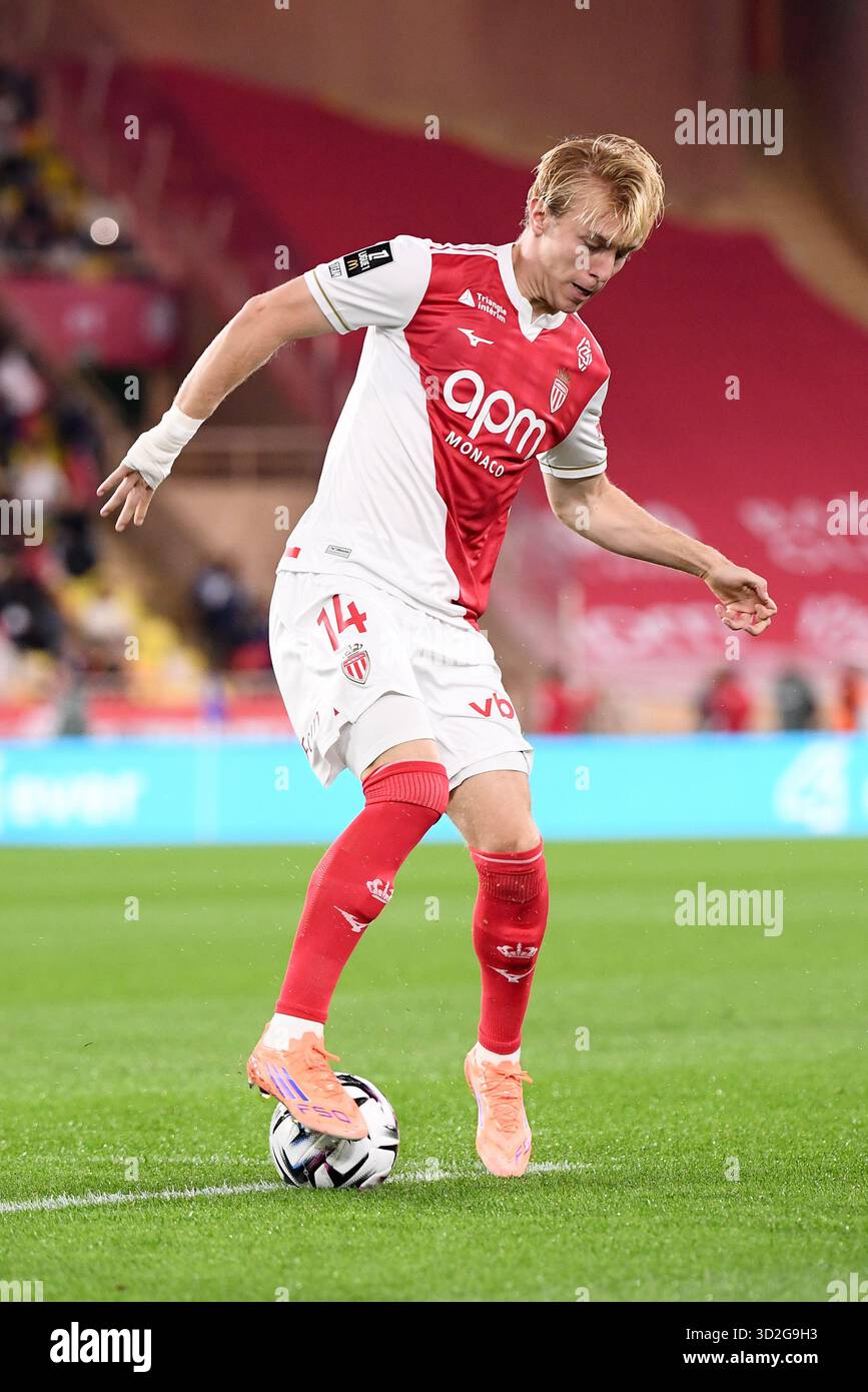 14 Mika BIERETH (asm) during the Ligue 1 match between Monaco and Paris ...