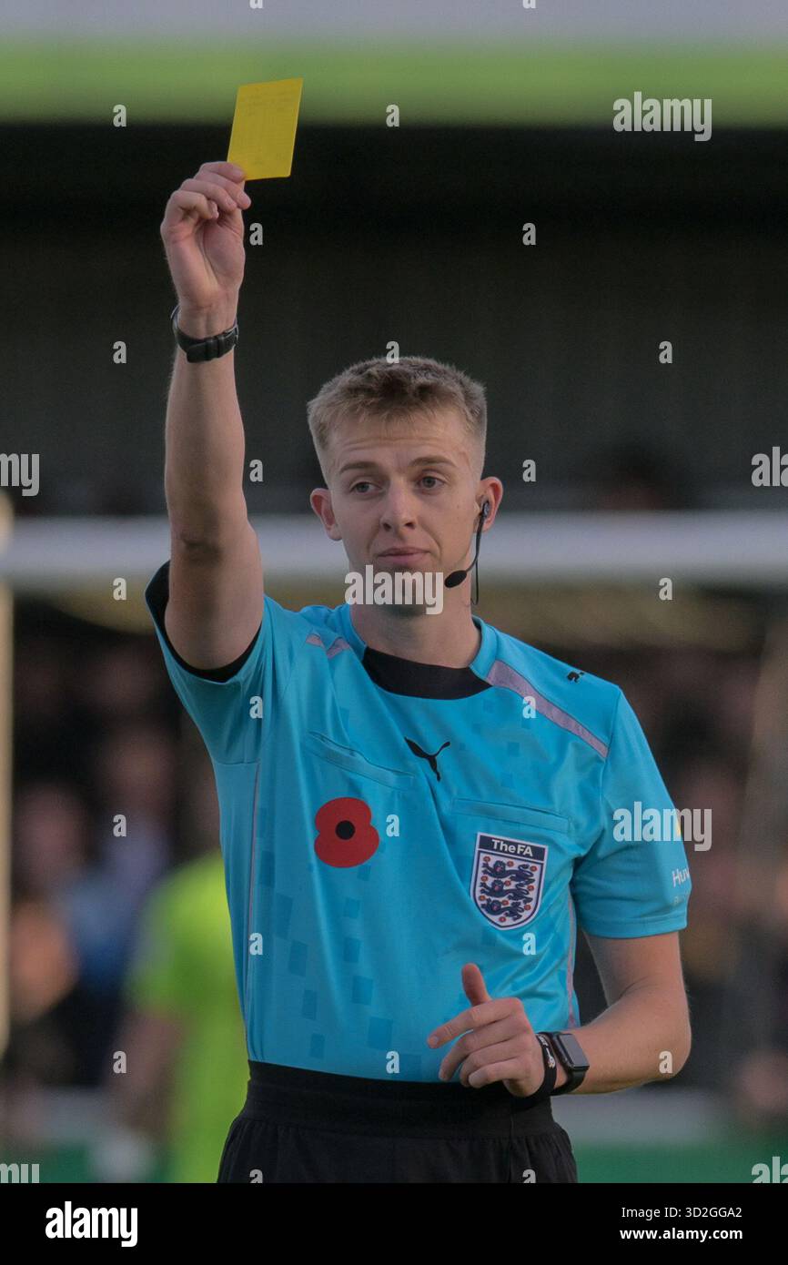 Match referee Zac Kennard-Kettle during the Emirates FA Cup First