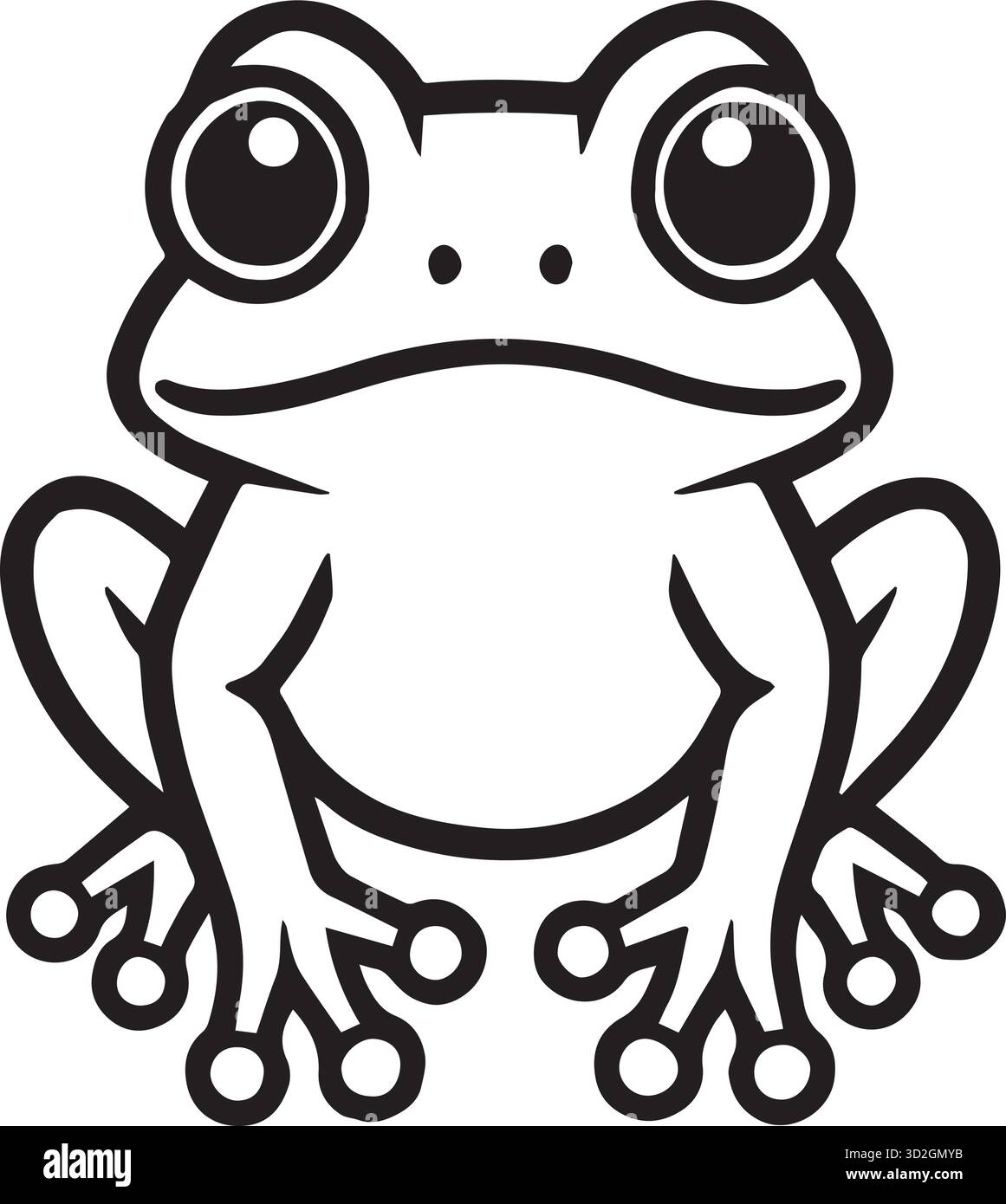cartoon frog vector. Stock Vector