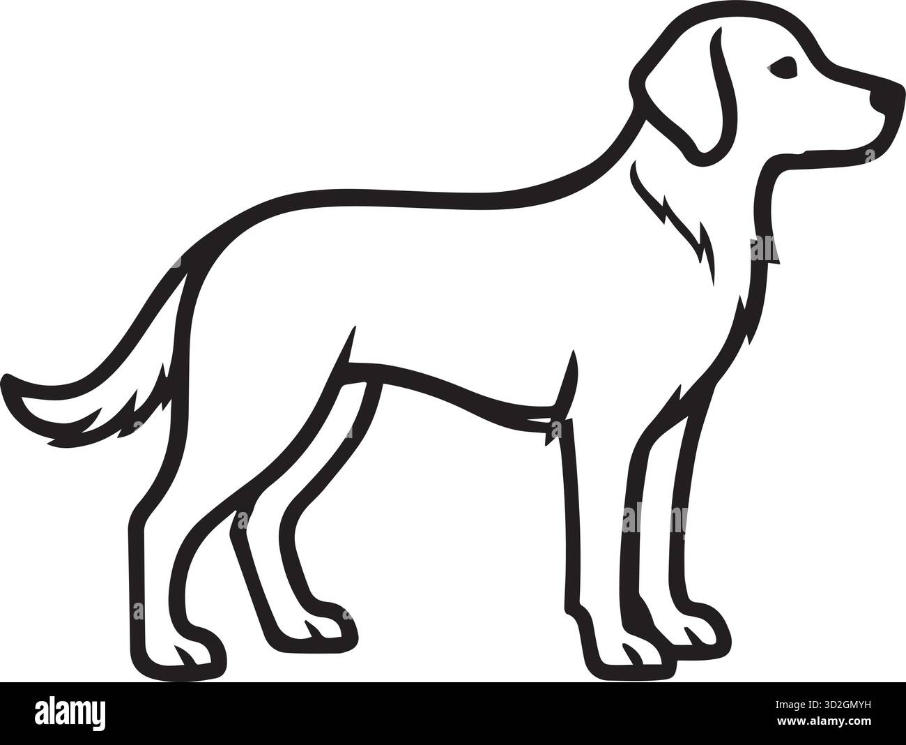 vector illustration of a dog. Stock Vector
