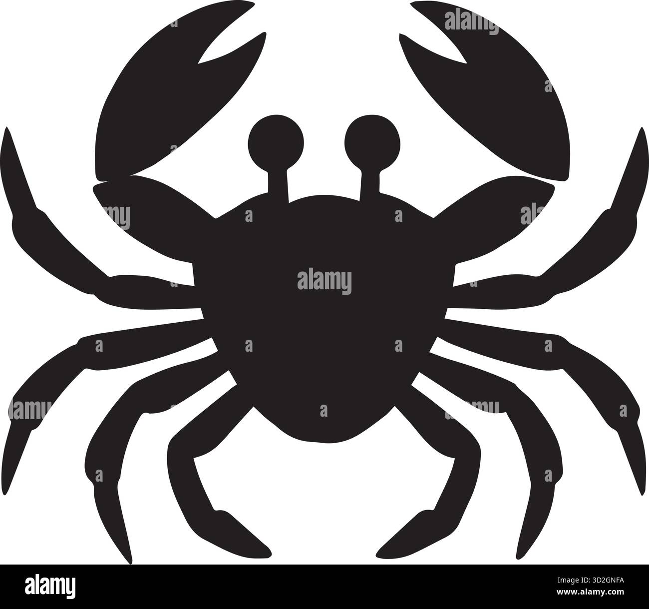 crab spider vector illustration. Stock Vector