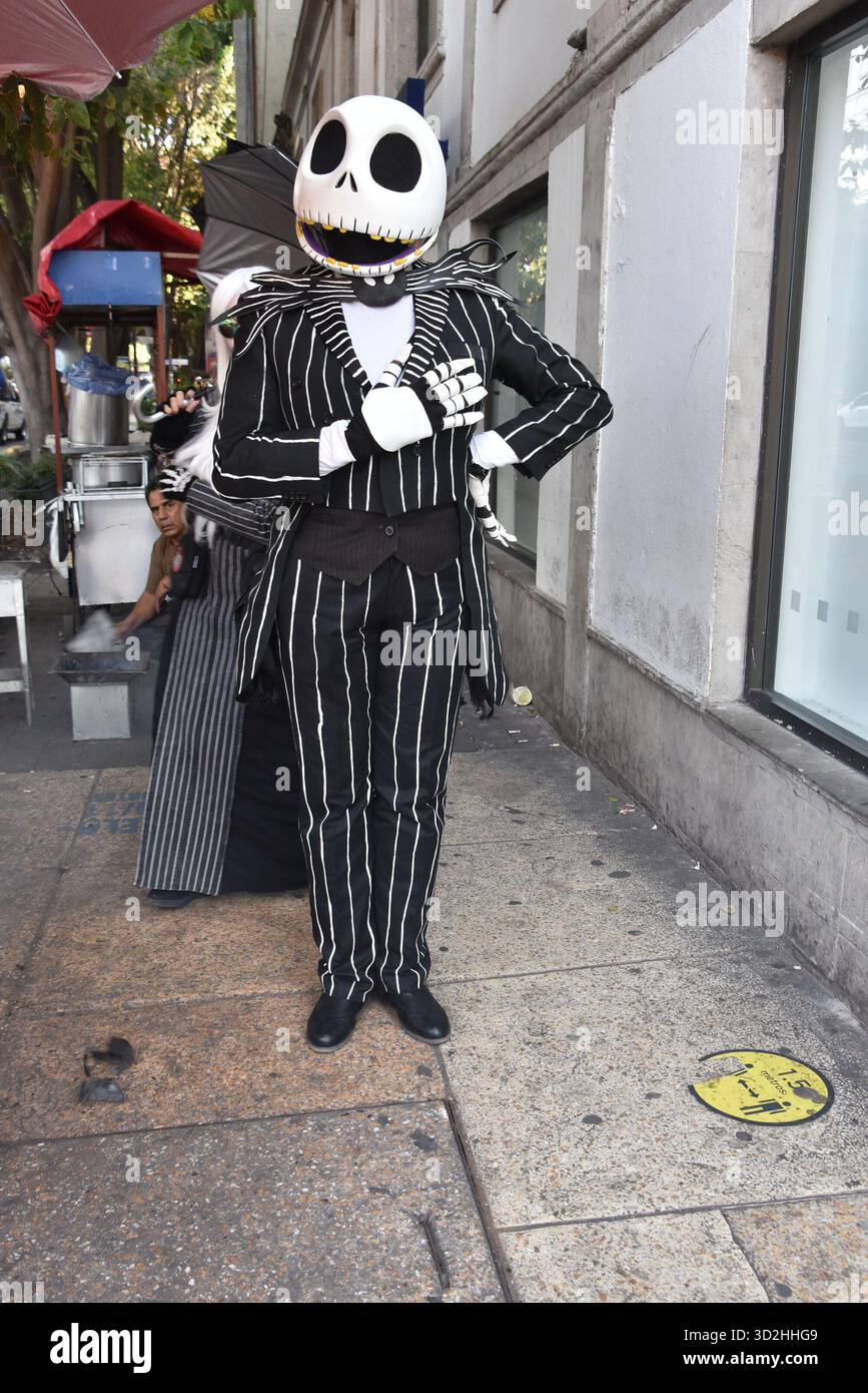 The Catrina Parade in Mexico City on Saturday, October 26th to commemorate Day of the Dead. Stock Photo