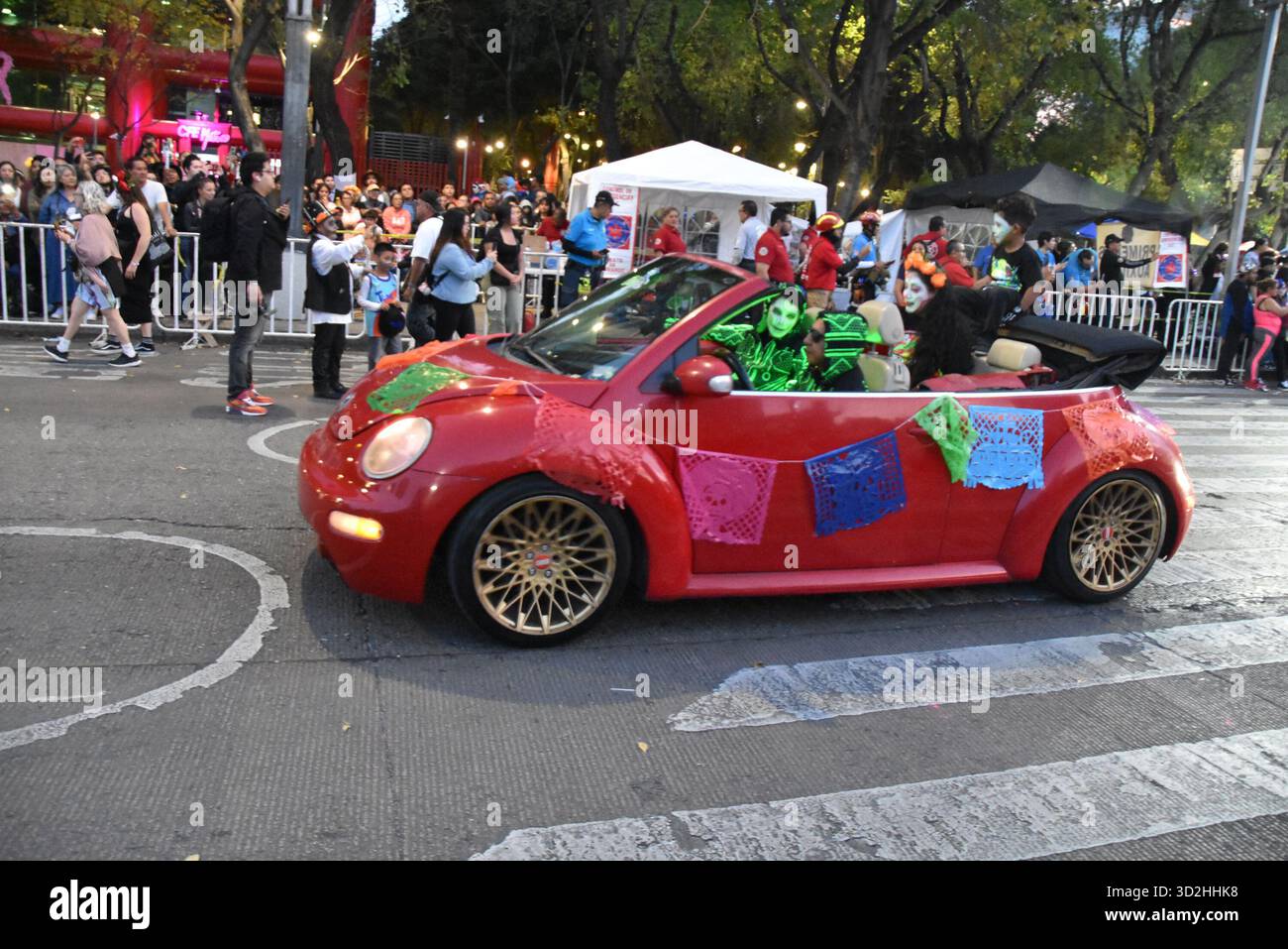 The Catrina Parade in Mexico City on Saturday, October 26th to commemorate Day of the Dead. Stock Photo