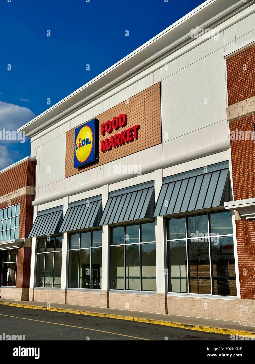Lidl Food Store market in Glenmont Matyland - Smartphone Captured Stock Image