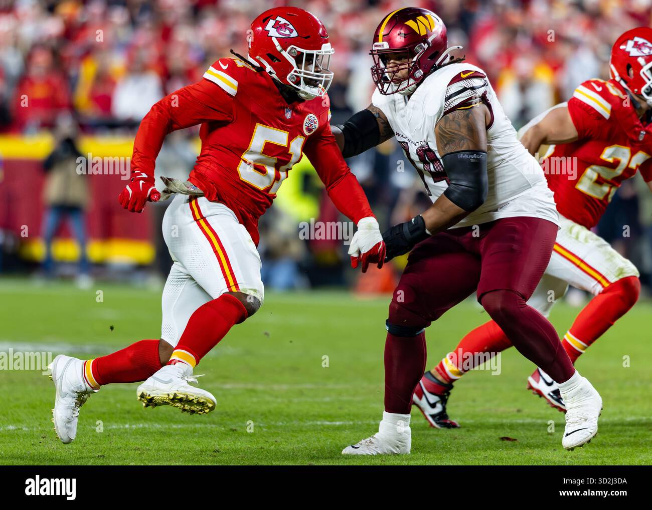 Kansas City, MO. USA; Kansas City Chiefs defensive end Mike Danna (51 ...