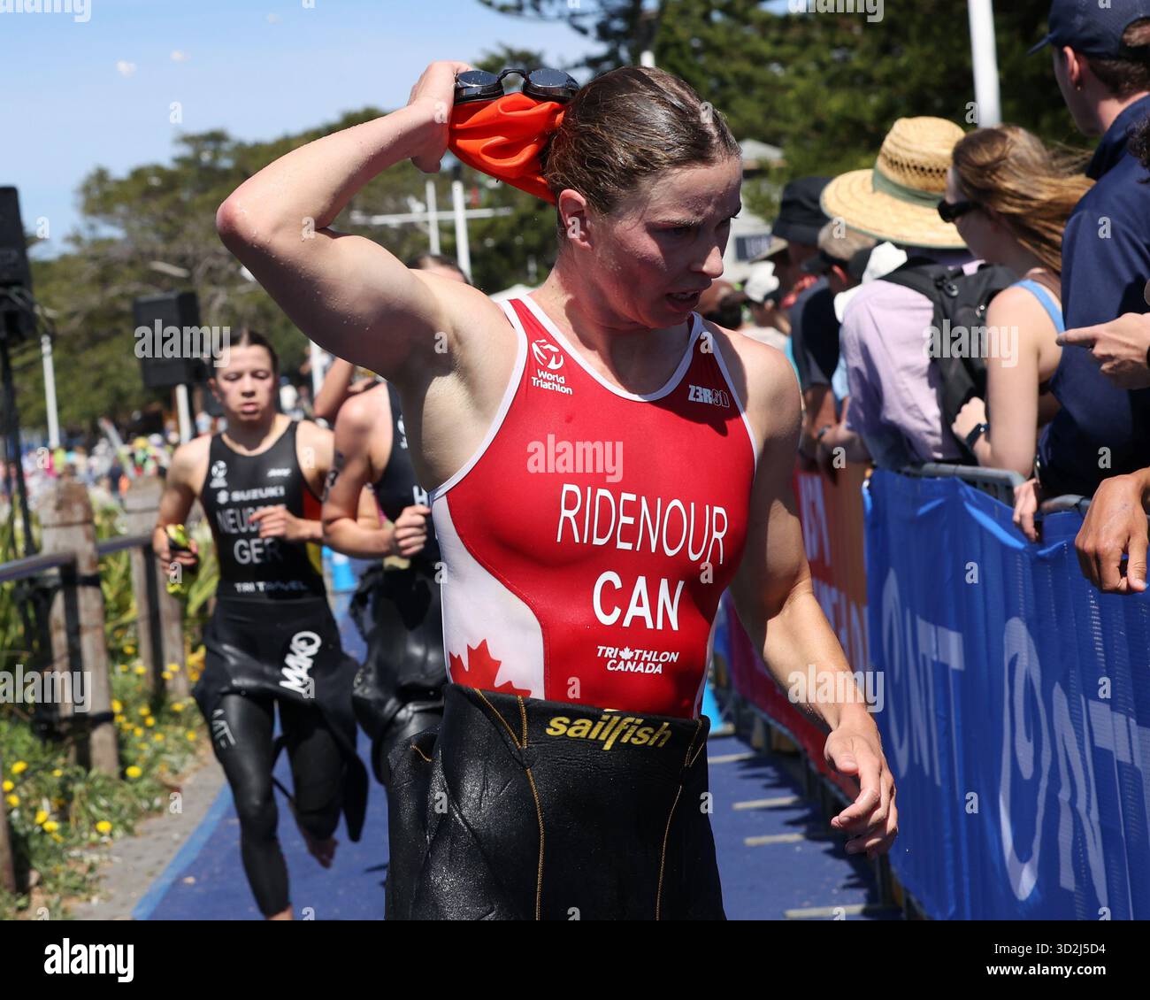 Sean Ridenour Desirae Ridenour, of Canada, at the 2025 World Triathlon Championship ...