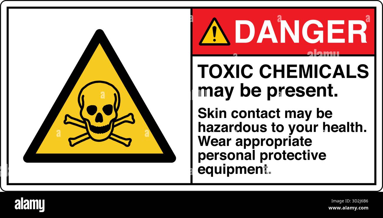 Safety Sign – TOXIC CHEMICALS May Be Present warns of substances that ...