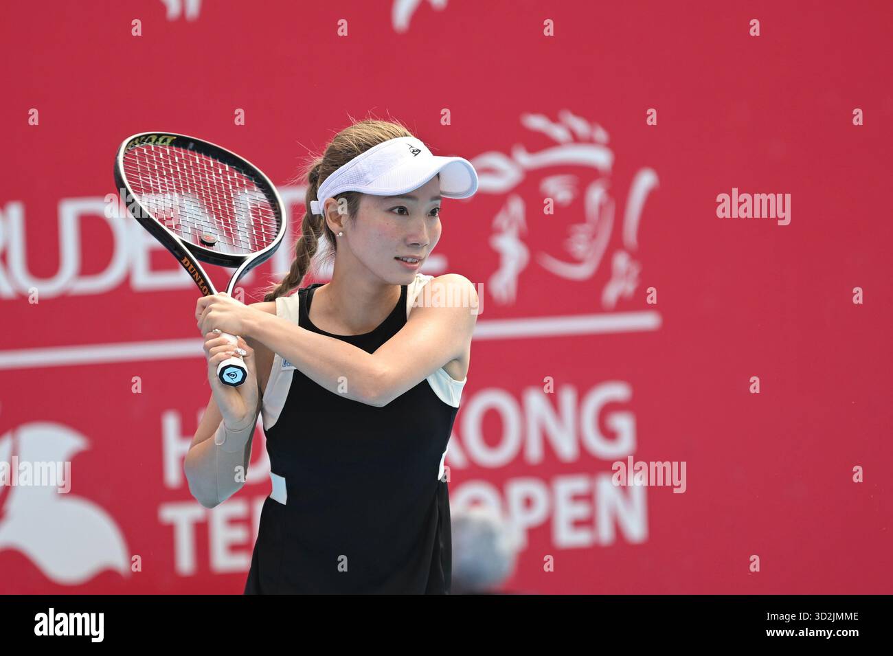 Japanese tennis player Momoko Kobori during a match at the Hong Kong Tennis Open on November 2, 2025 in Hong Kong. (Photo by Kobe Li/Nexpher Images) Stock Photo