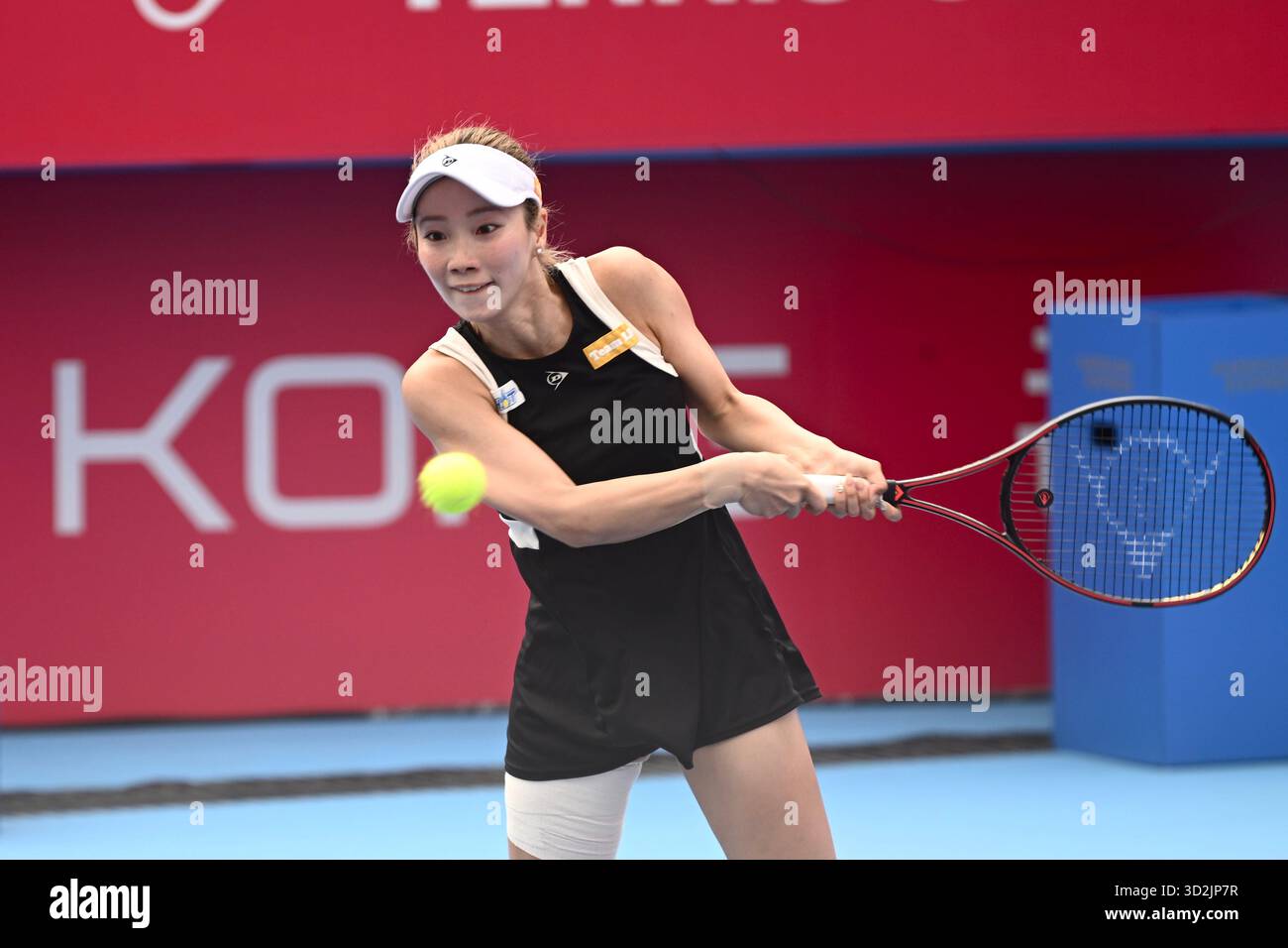 Hong Kong, Hong Kong. 02nd Nov, 2025. Japanese tennis player Momoko Kobori during a match at the Hong Kong Tennis Open on November 2, 2025 in Hong Kong. (Photo by Kobe Li/Nexpher Images/Sipa USA) Credit: Sipa USA/Alamy Live News Stock Photo