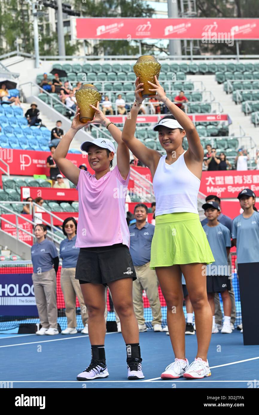 Chinese tennis player Xinyu Jiang and Yafan Wang get the champion at ...
