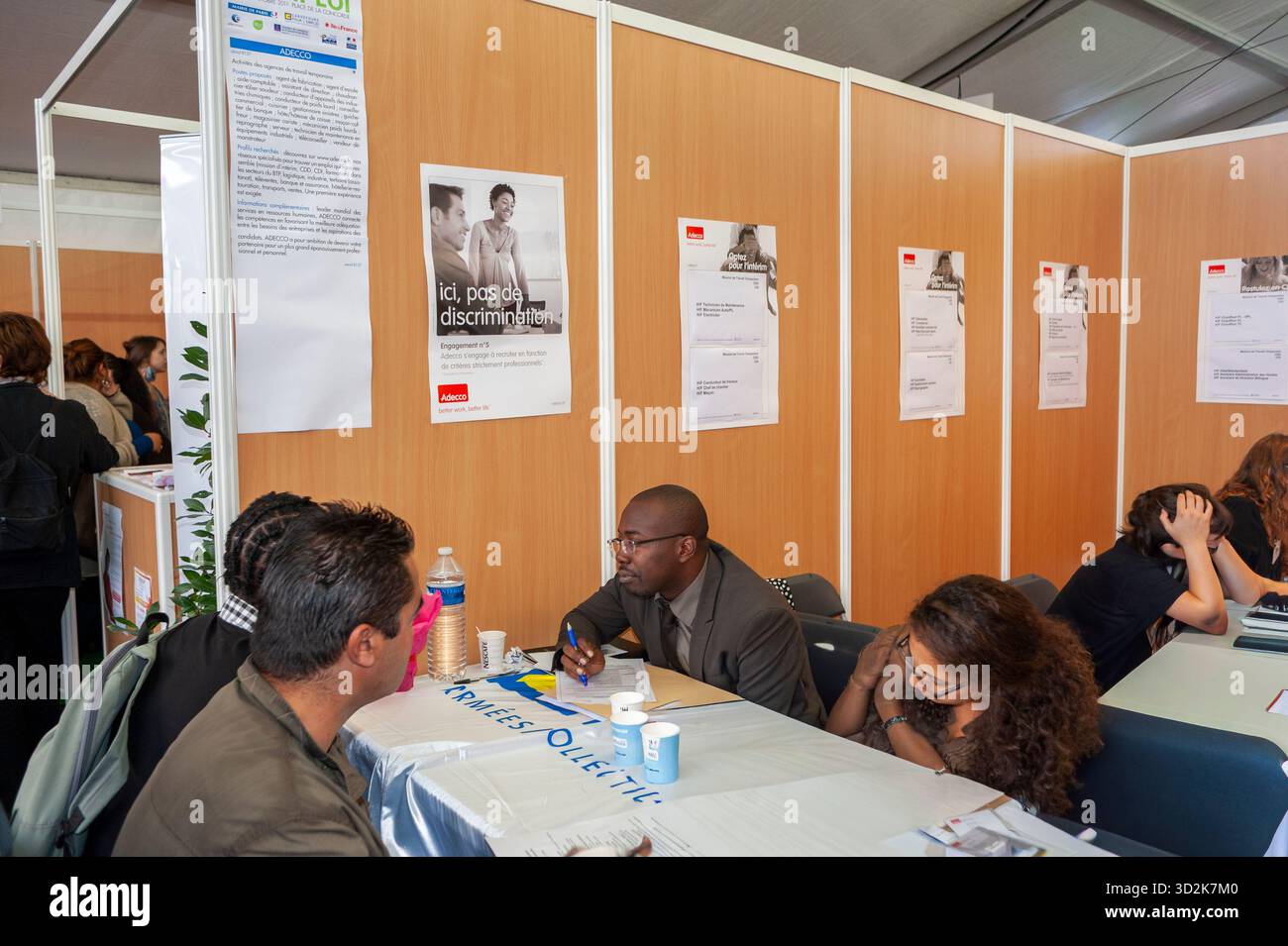 Paris, France, Diverse People Working at Paris Job Fair, Job Seekers ...