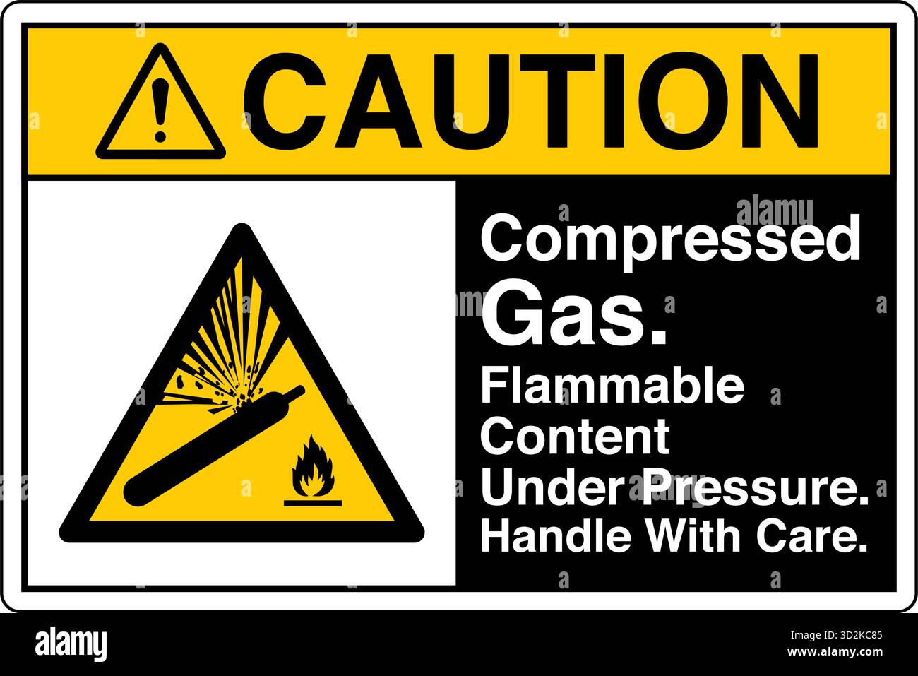 Compressed Gas Exploding Sign Compressed Gas – May Be an Explosion Hazard in a Confined Space