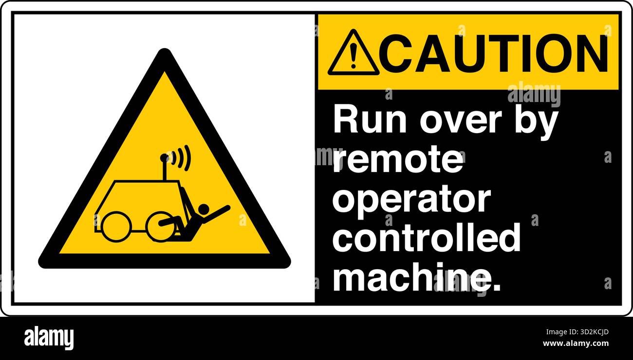 Safety sign run over Stock Vector Images - Alamy