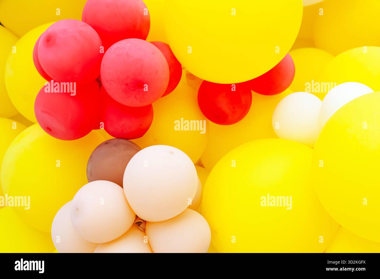 Background from colorful colored inflatable balls. Stock Photo