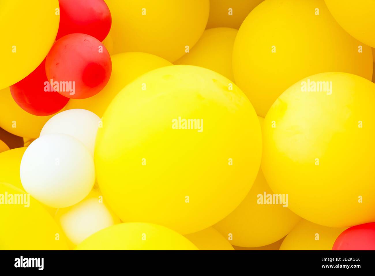 Background from colorful colored inflatable balls. Stock Photo