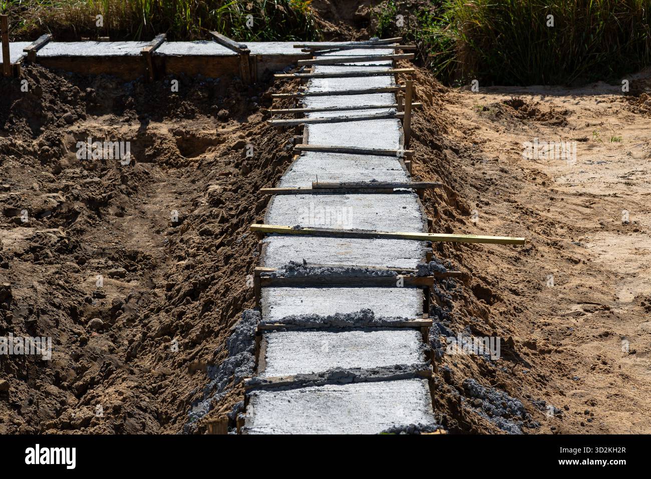 Poorly constructed formwork resulted in the concrete foundation being ...