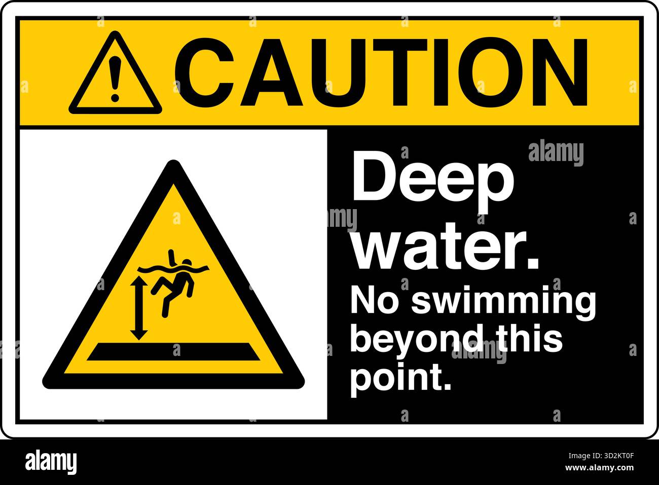 Deep water safety alert Stock Vector Images Alamy