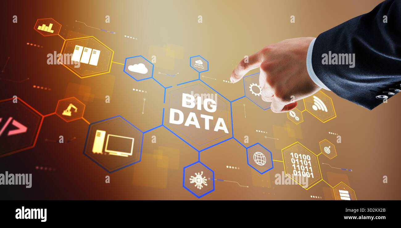 Big Data Analytics Concept, Data Processing and Analysis. Stock Photo