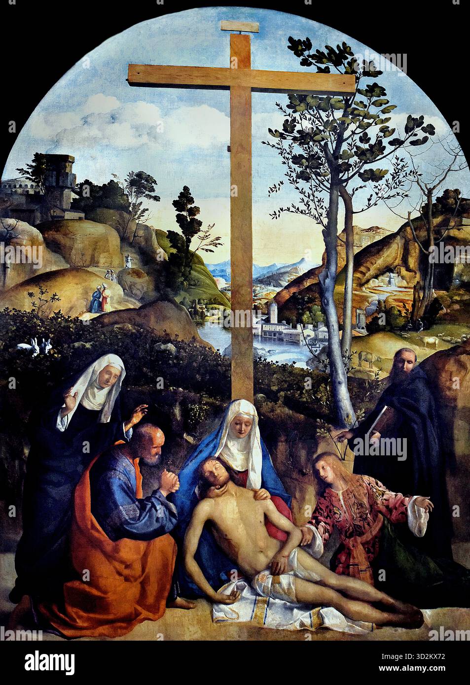 Lamentation over the dead Christ with the Virgin and Saints Joseph of ...