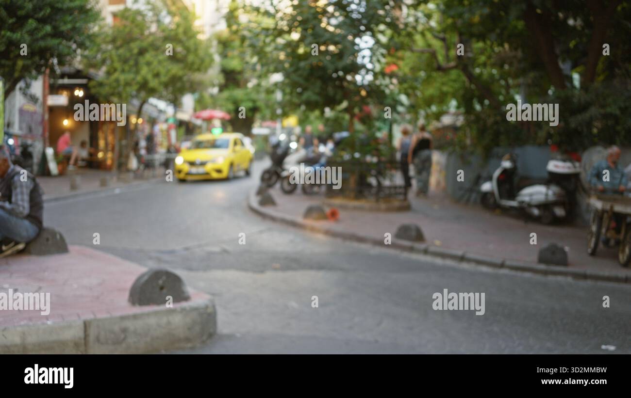 Defocused city street scene leafy hi-res stock photography and images ...