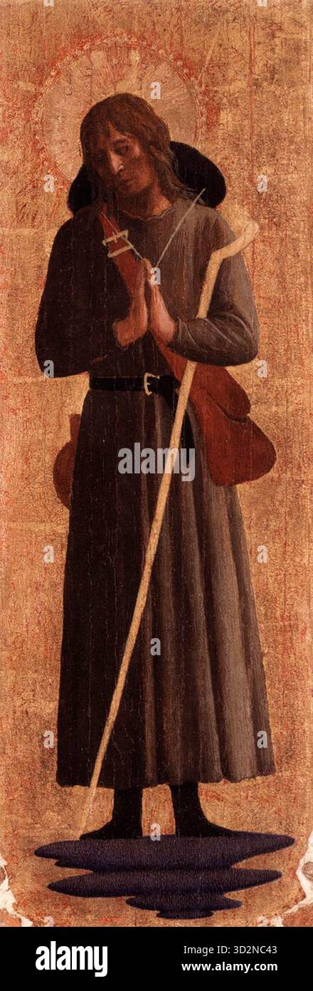 Saint Roch by Beato Angelico (c. 1440–1443) is one of the subsidiary ...