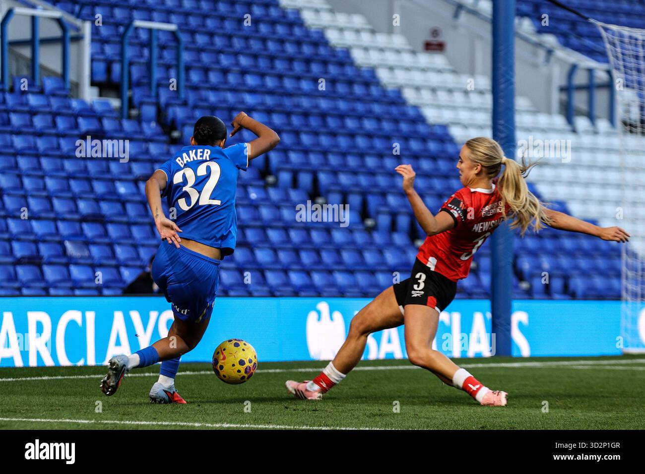 Ava Baker (32 Birmingham City) on the ball during the Barclays Womens ...