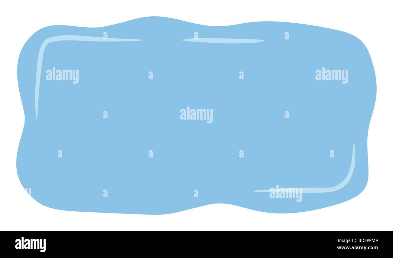 Blue Wavy Rectangle Sticker Quote Frame Stock Vector