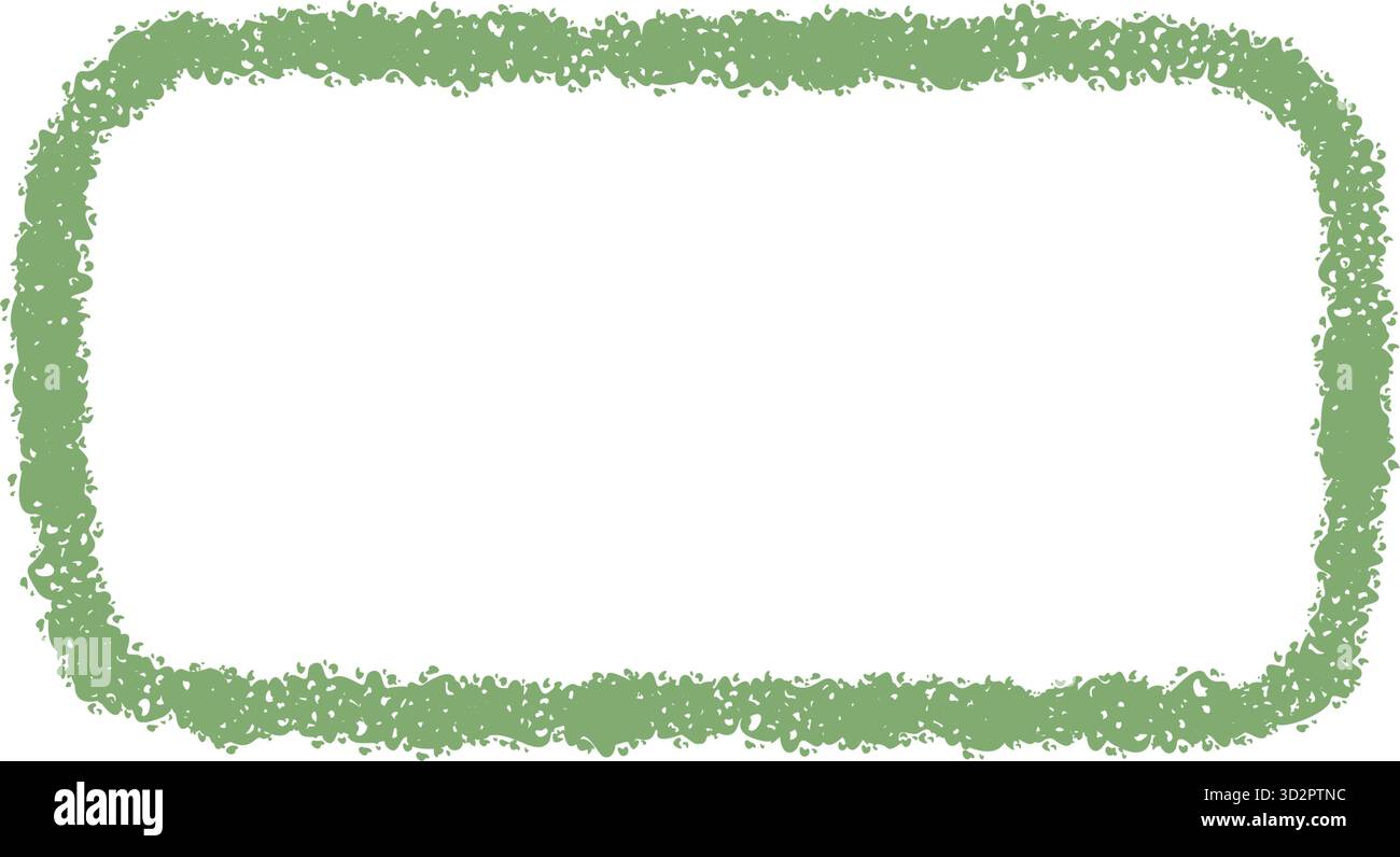 Green Crayon Organic Quote Frame Sketch Stock Vector