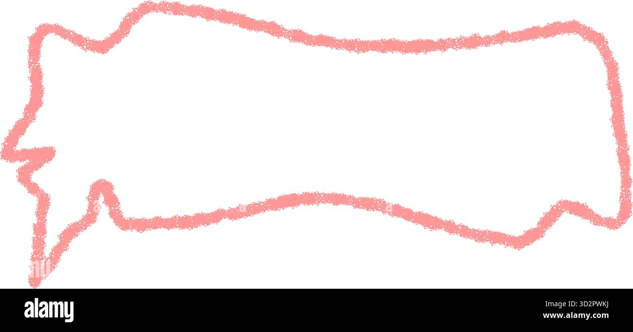 Chalk Squiggle Talk Bubble Contour Stock Vector