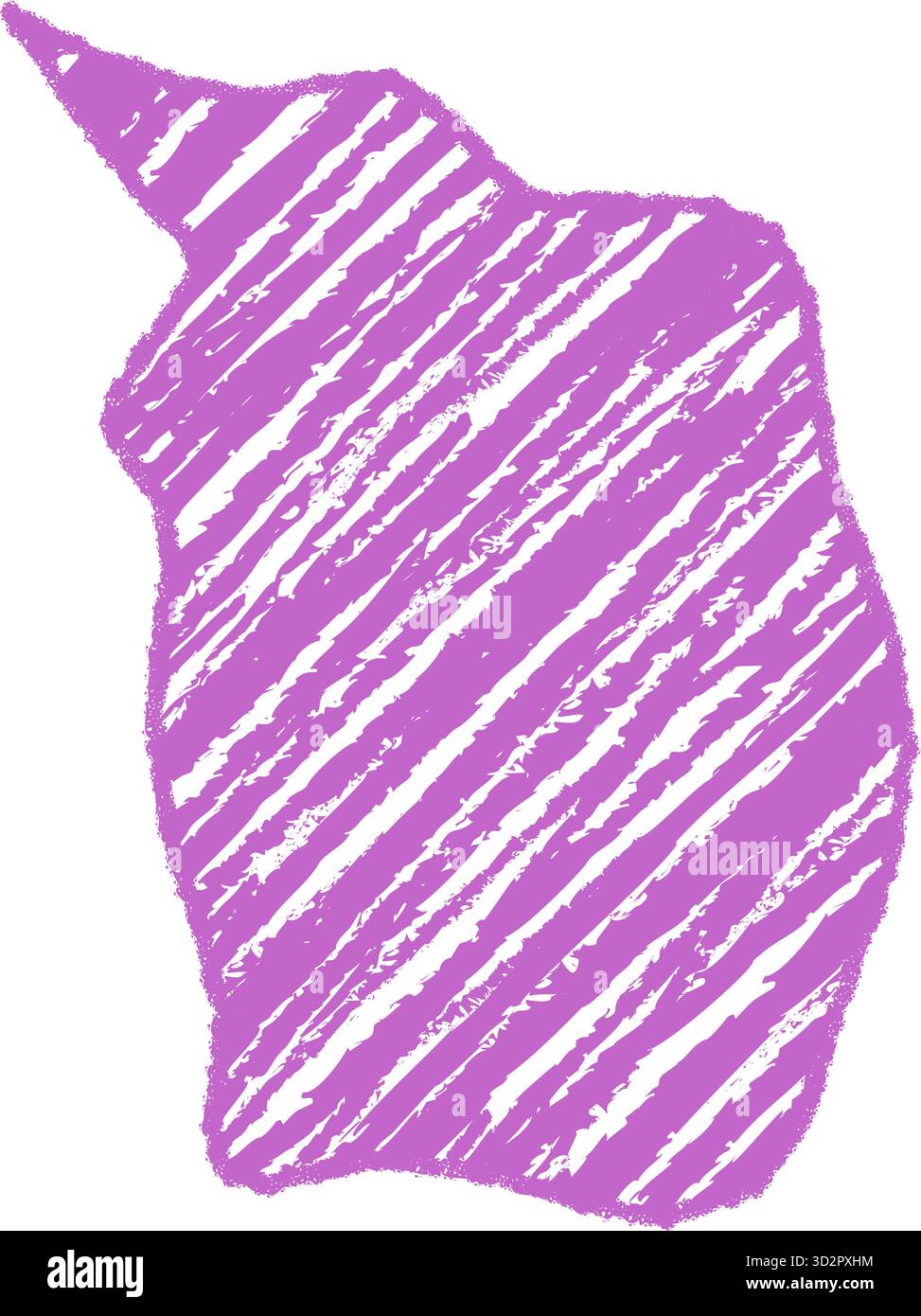 Diagonal Chalk Squiggle Speech Bubble Stock Vector