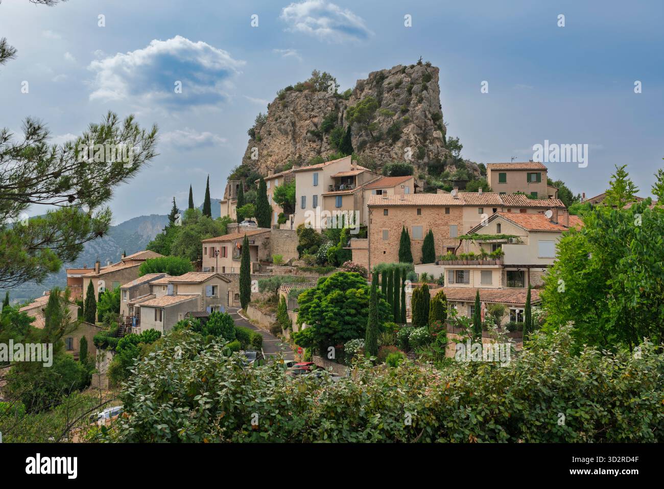 The hilltop village of La Roque-Alric, Drome, Provence, France, Europe. Stock Photo