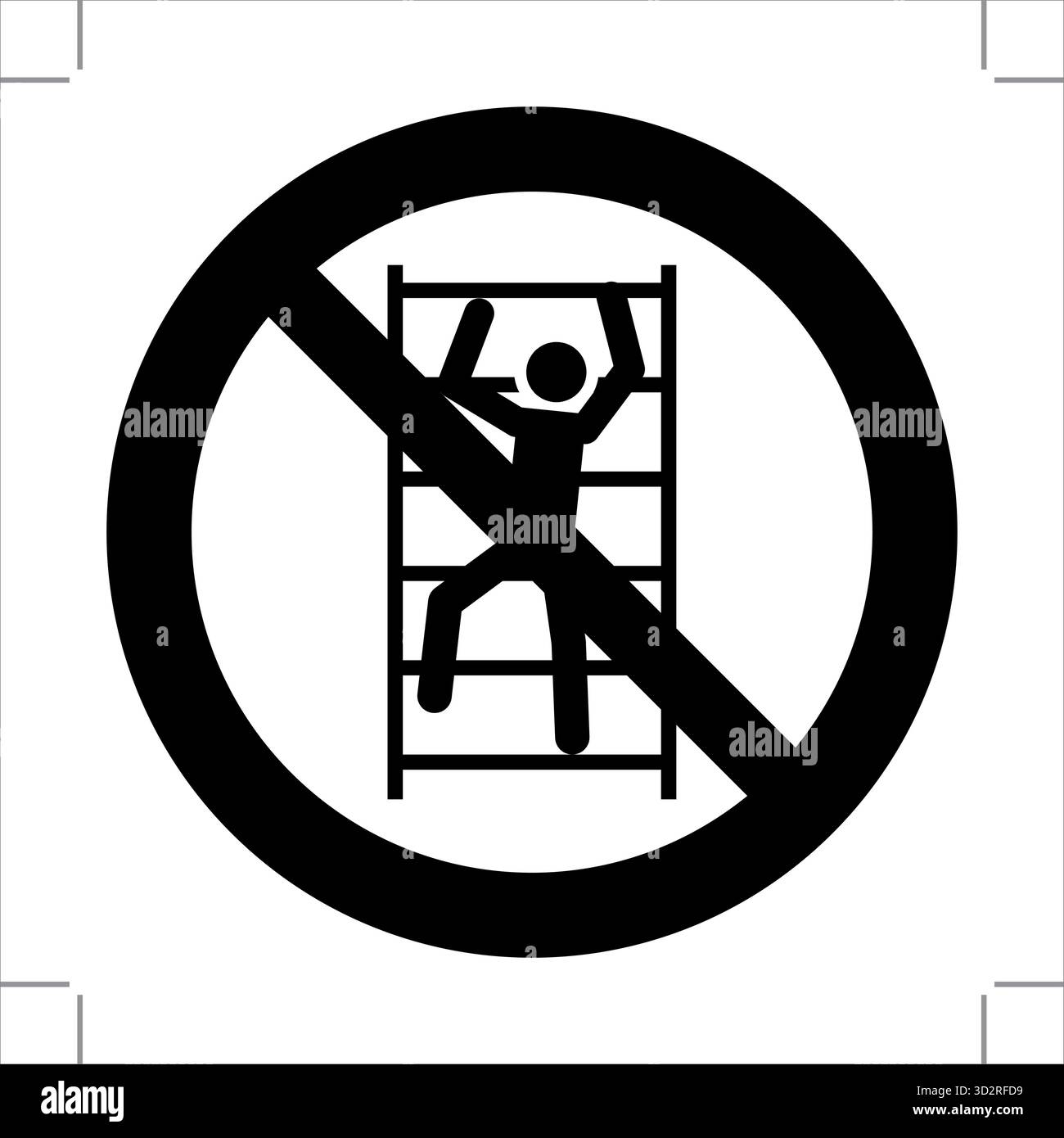 The ISO 7010 Standard Prohibition Pictogram features a universal no-symbol (red circle with a diagonal line) to indicate prohibited actions, ensuring Stock Vector