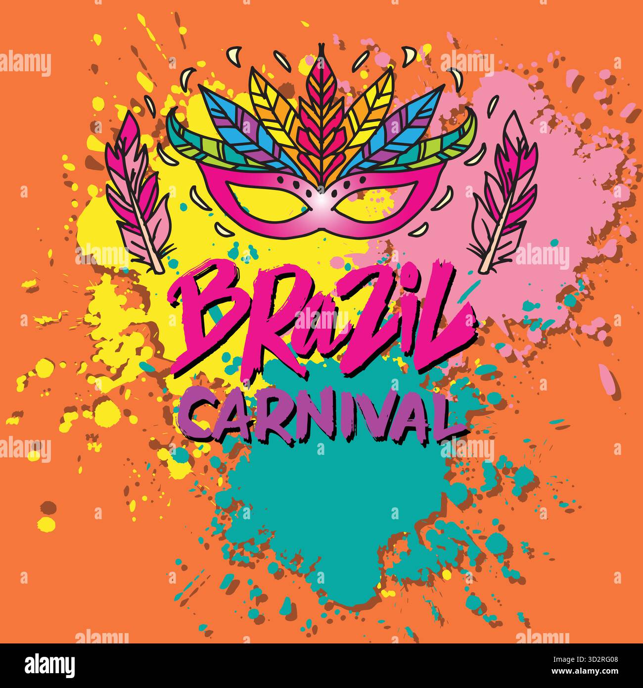 Brazil lettering Stock Vector Images - Alamy