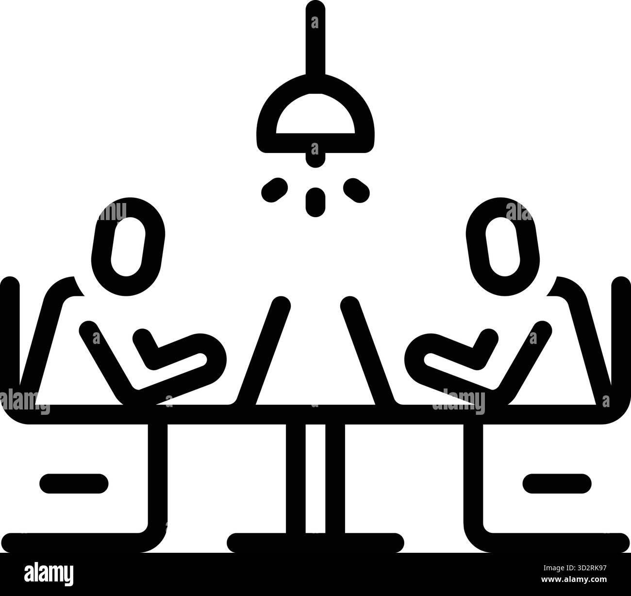 Icon for co working spaces, co working Stock Vector