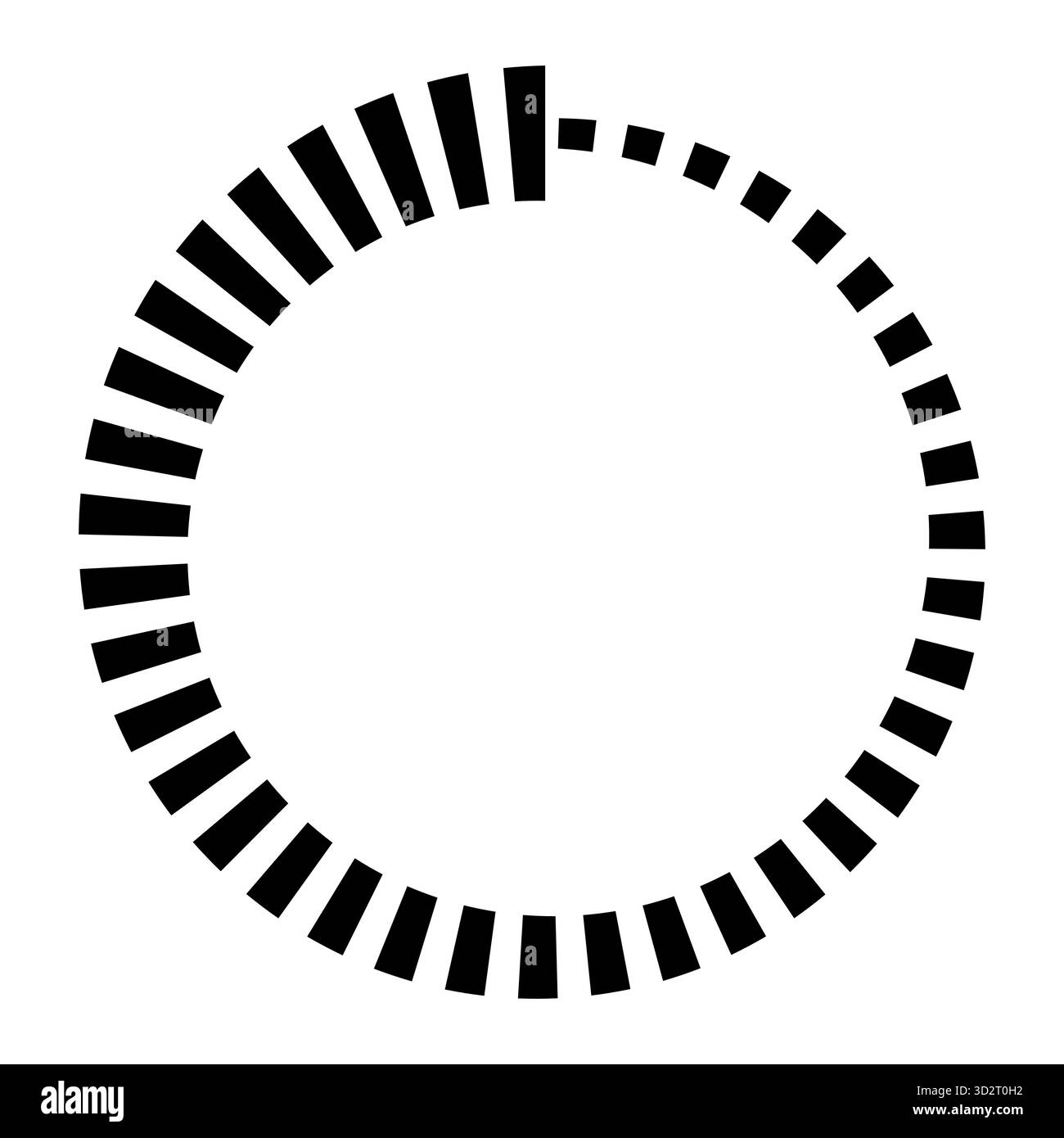 Circular Loading Progress Icon with Black Bars, loading spinner Stock Vector