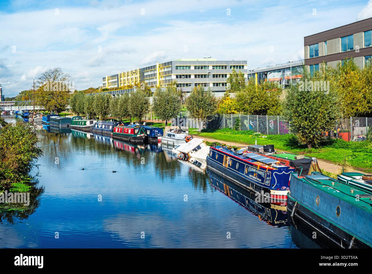 River Lee, Hackney Wick, East London, England Stock Photo