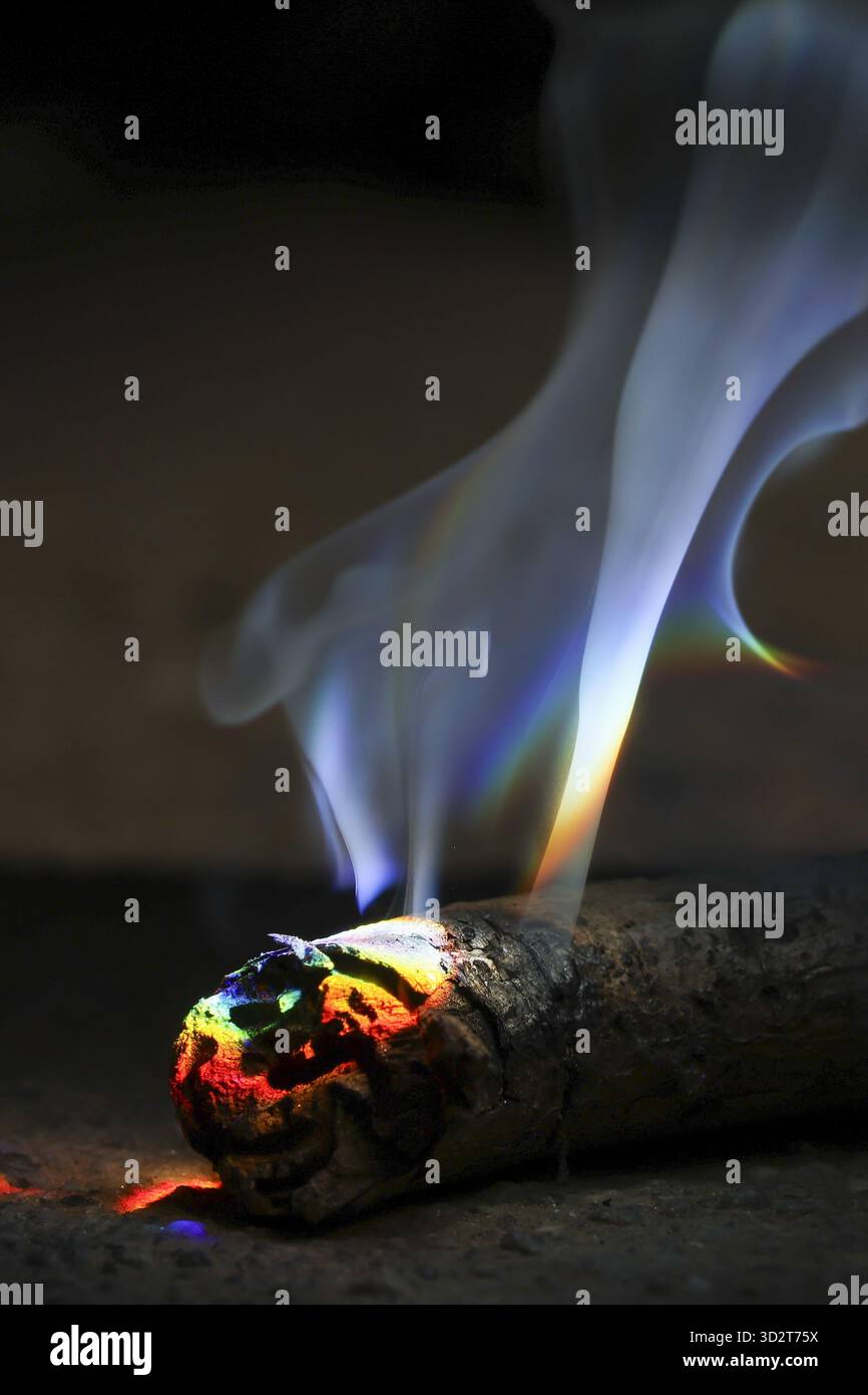 how hot is a cigarette ember Flame ember hot heat background hi-res stock photography and images