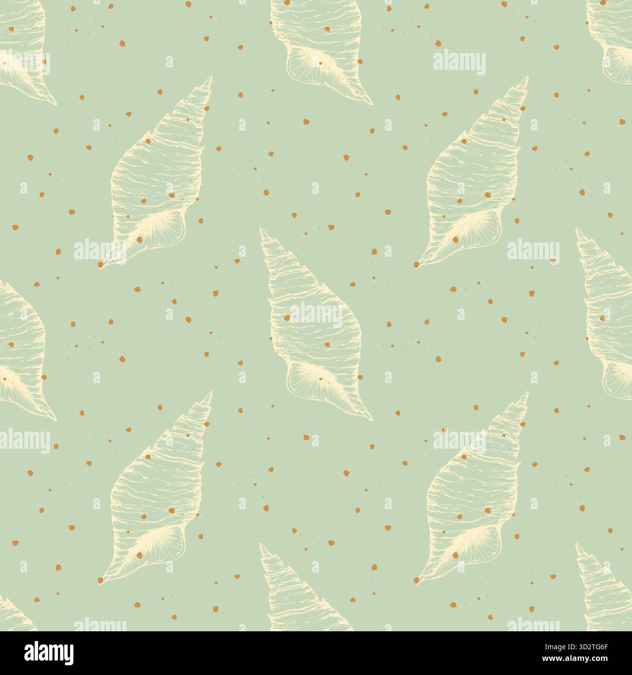 Untitled Shell Hand Pastel pattern with sea shells hand drawn sketch , mollusks.Tropical ...