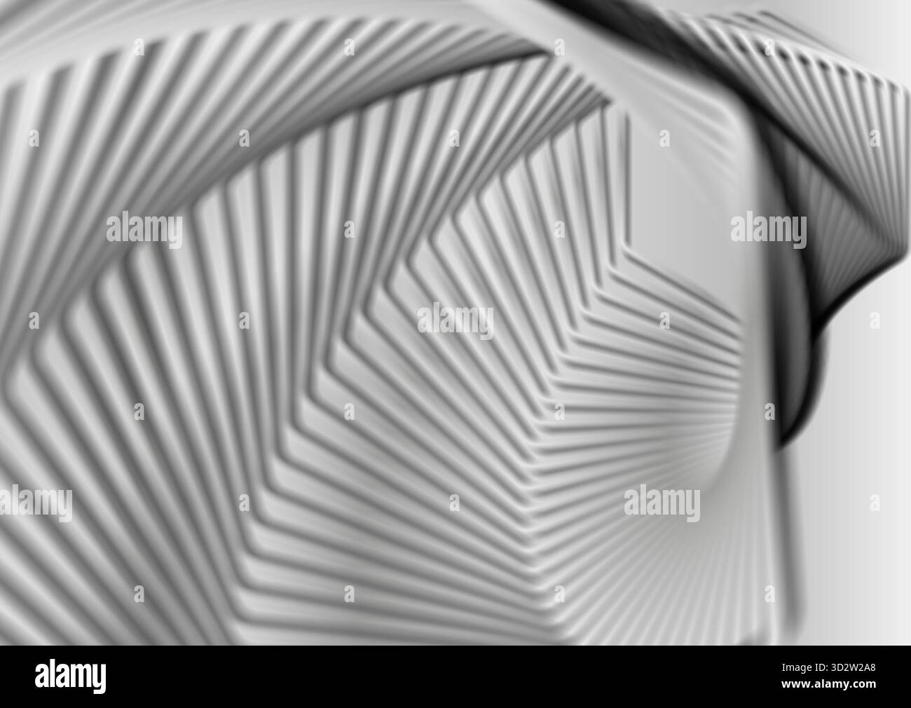 Grey geometric smooth twisted hexagons abstract tech background. Vector graphic design Stock Vector