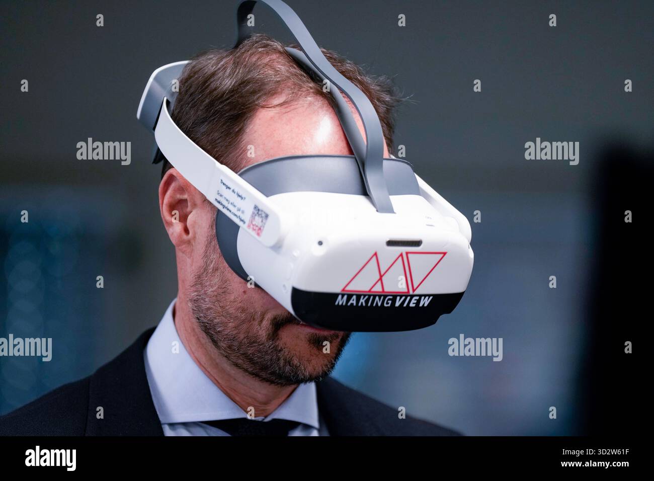 Eidsvoll 20251103. Crown Prince Haakon meets students at Eidsvoll Upper Secondary School, to participate in a teaching program about AI and source criticism. Photo: Cornelius Poppe / NTB   This text is auto translated Credit: NTB/Alamy Live News Stock Photo