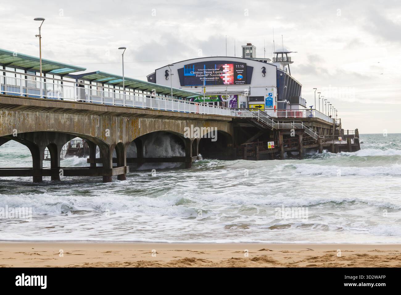 Bournemouth, Dorset UK. 3rd November 2025. UK weather: windy with big ...
