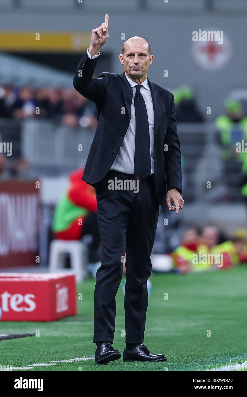 Massimiliano Allegri Head Coach of AC Milan gestures during Serie A ...