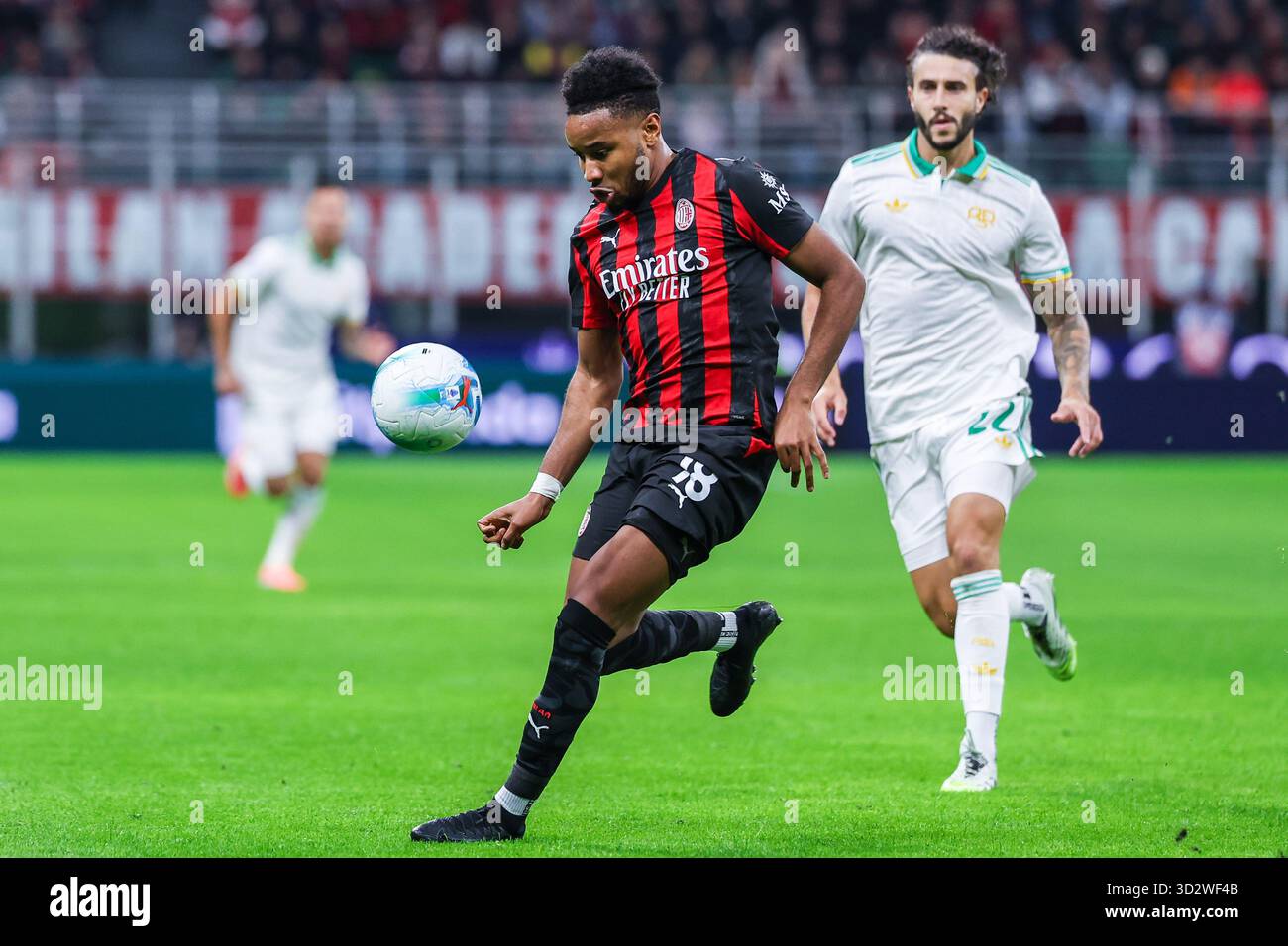 Christopher Alan Nkunku of AC Milan seen in action during Serie A 2025/ ...