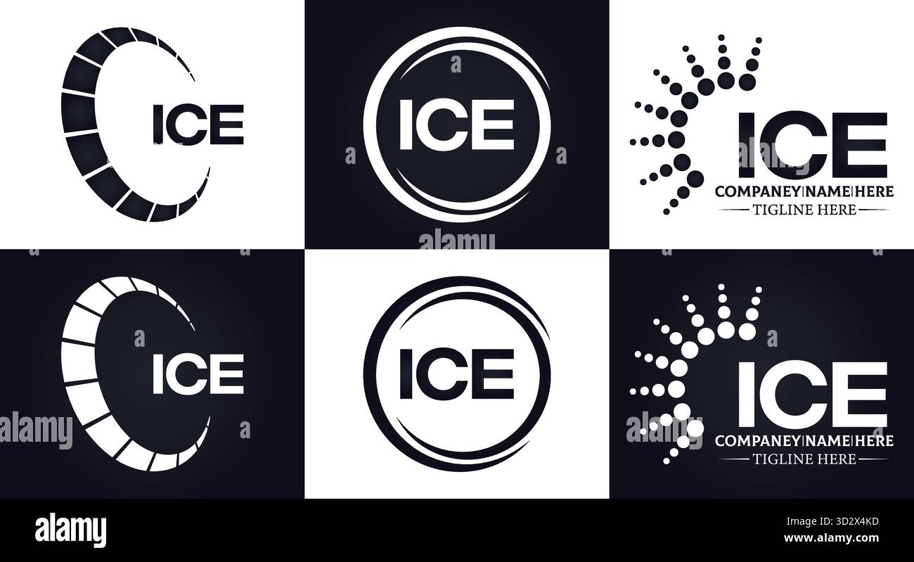 ICE set ,ICE logo. K C A design. White ICE letter. ICE, K C A letter ...