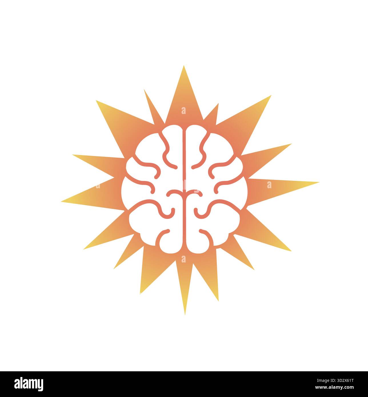 Brain explosion logo vector symbol icon design illustration Stock Vector