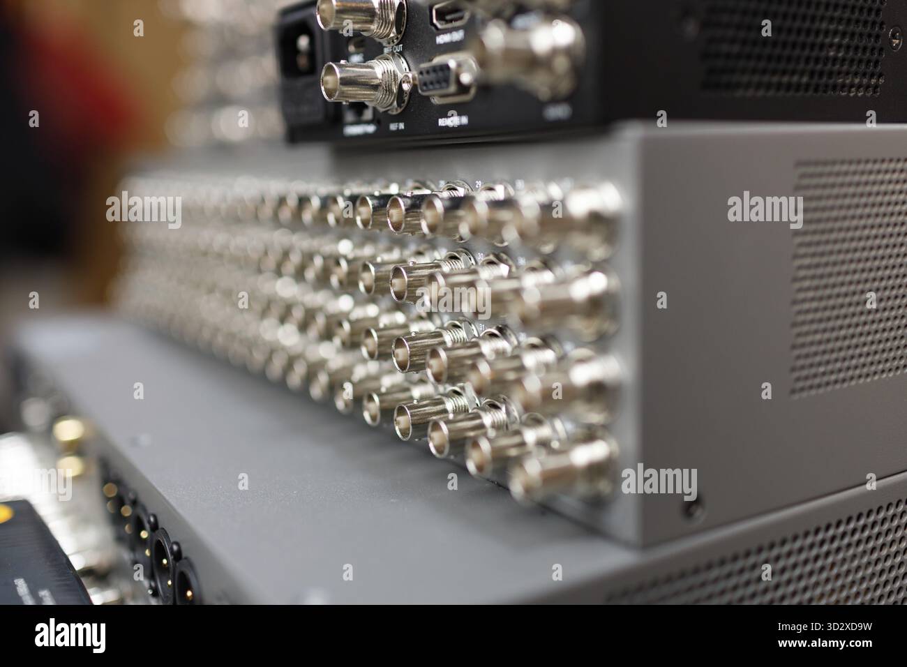 Commutation panel of telecommunication video switcher broadcast for TV ...