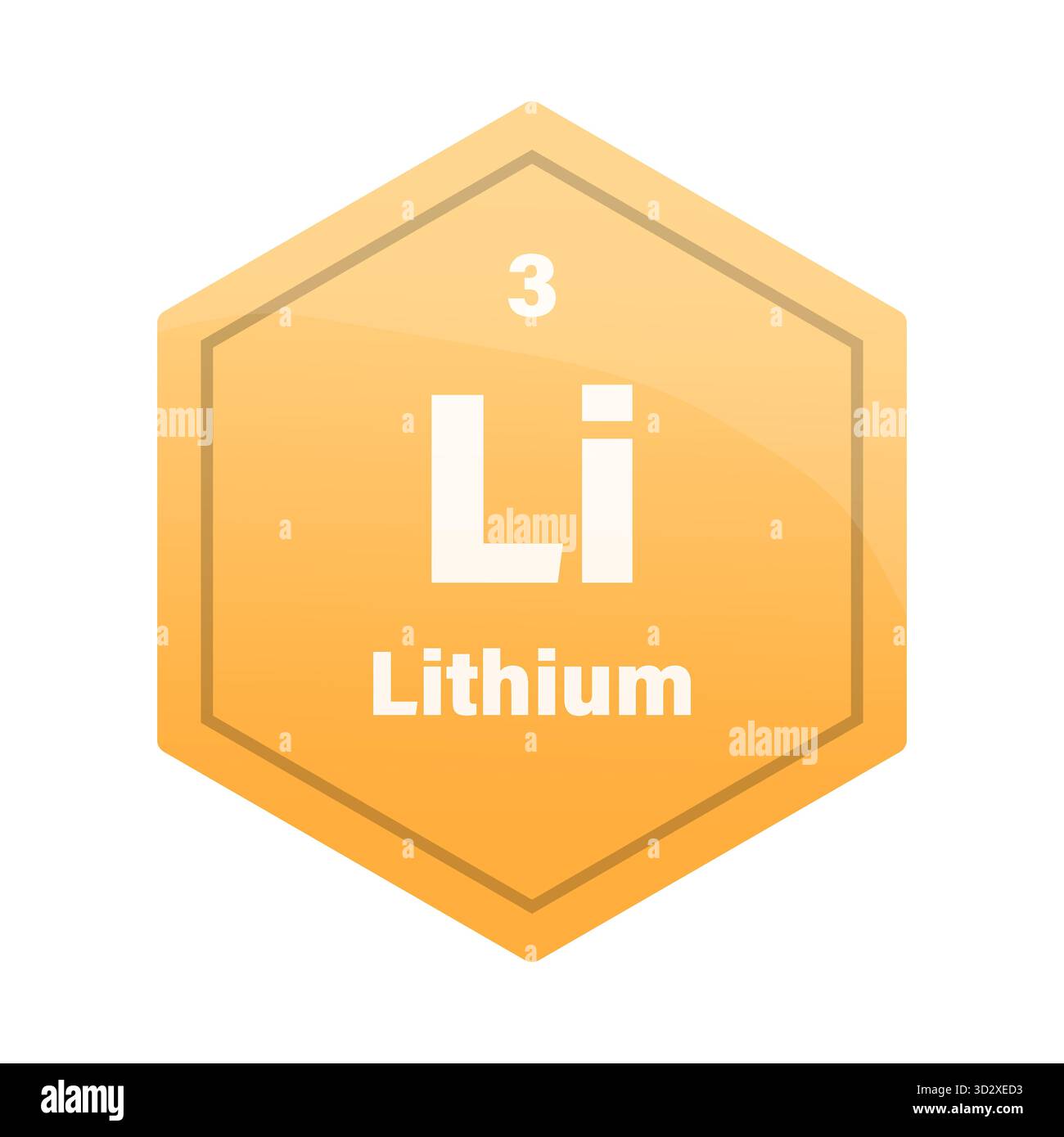 Element Number 3 Lithium periodic element table science vector illustration atomic ...