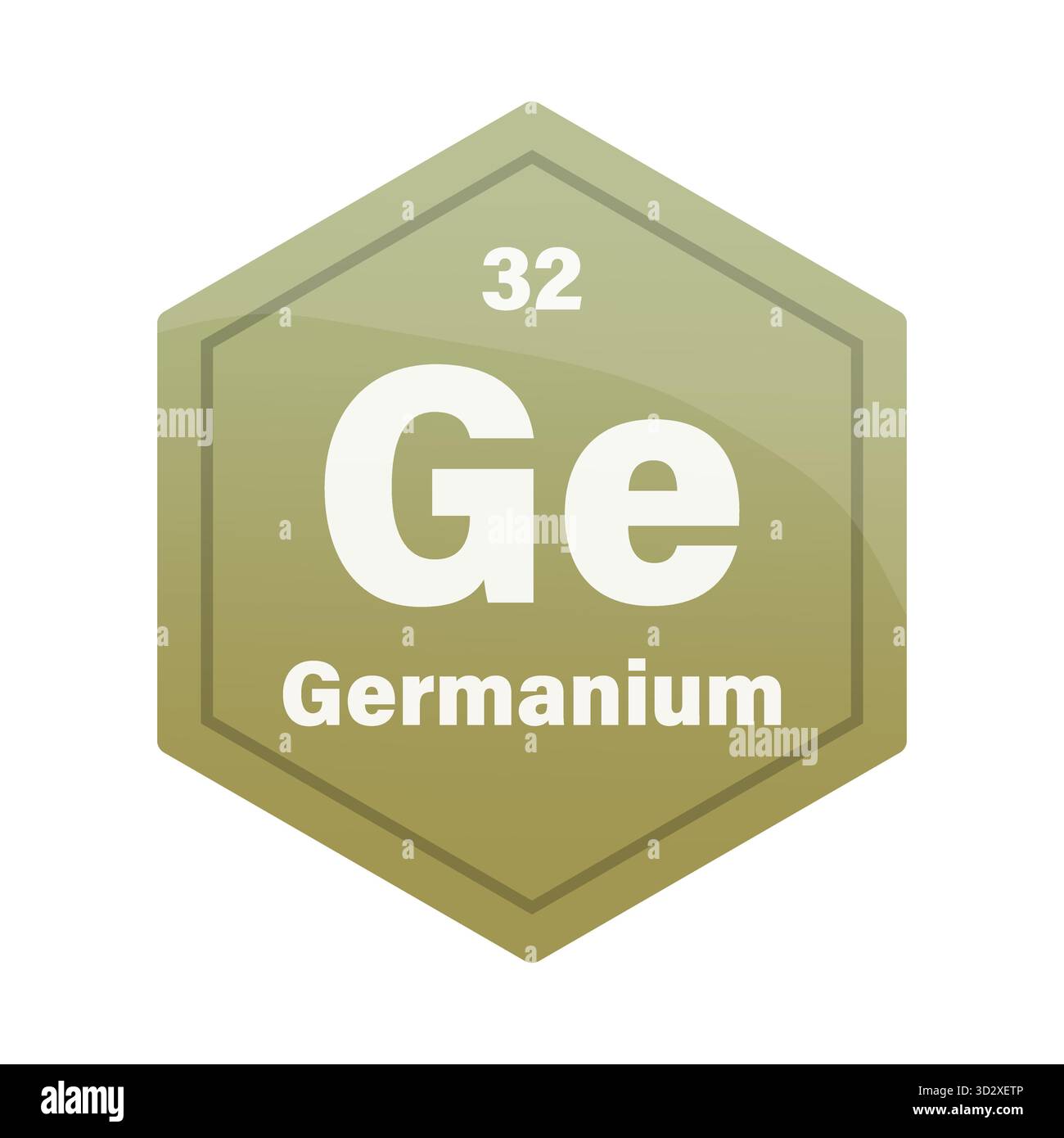 Germanium chemical element tile. Atomic number 32. Ge chemical sign ...