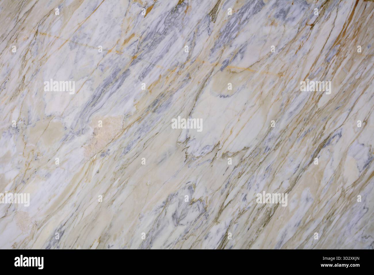 Detailed close-up of polished natural marble with distinctive golden veins Stock Photo